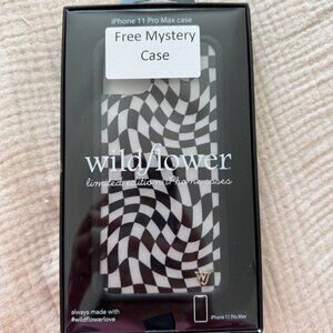 Wildflower iPhone 11 Pro Max Case – Black & White Checkerboard Optical Illusion